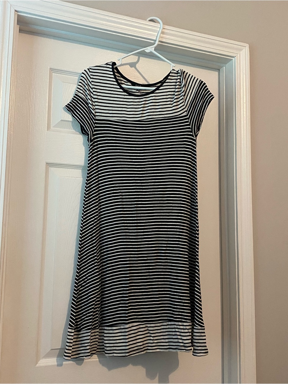 Just Love Black and White Striped Midi Dress